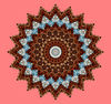 brown stripe mandala: abstract background, texture, kaleidoscopic pattern and perspectives