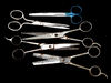 scissors5: variety of old and used scissors - including hair cutting & thinning scissors