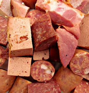 meat snacks: ready to eat bite-sized variety of meat pieces