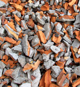 builder & tiler's rubble1: building site rubble waste