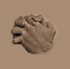 praying hands7: man's hand as in prayer
