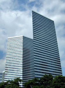 sharp edged architecture5: very distinct sharp angled high-rise buildings