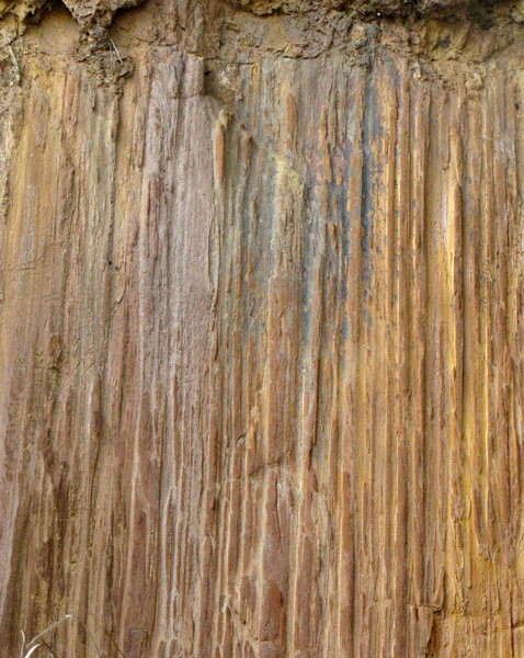 coloured rockface: appearances and colours of a  variety of hillside rock-faces