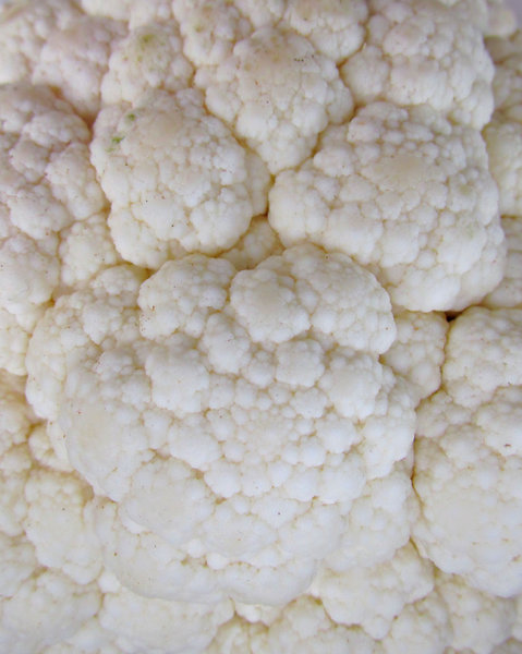 cauliflower texture: surface texture of cauliflower head