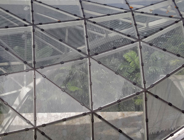 meshed window triangles1: geometrically shaped triangular transparent roofing