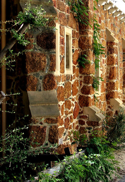historic stone church3: historic stone walled St John's Lutheran Church, Northbridge, Perth, Western Australia