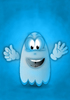 funny ghost - blauw: 