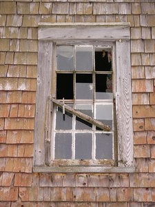 Broken: Old window in old house