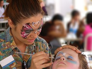 Face Painter: Face painted face painter painting a face