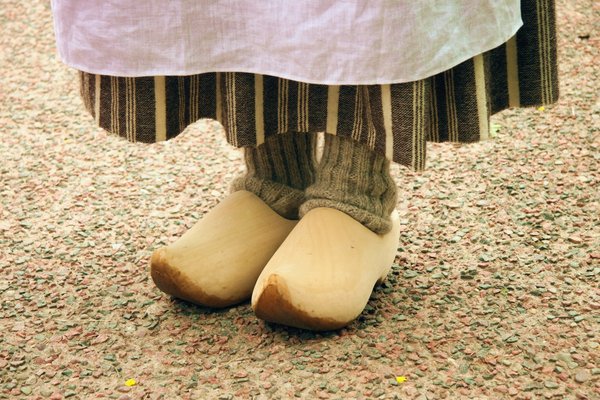 Wooden Shoes: Wooden shoes from Grand Pre Historic Site, Grand Pre, Nova Scotia, Canada