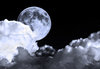 Night Sky 2: Full moon in a cloudy night sky