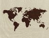 Linen Map: Linen textured world map.  Lots of copyspace.