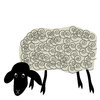 Munching Sheep: Cute cartoon sheep.