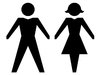 Gender Icons: Male and female icons in silhouette.