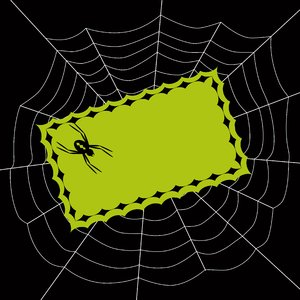 Halloween Invite: Spooky spider invitation.