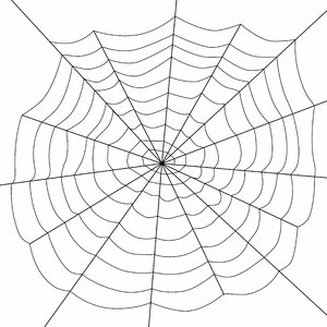 Spider's Web 2: Black web over white.