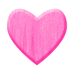roze houten hart: 