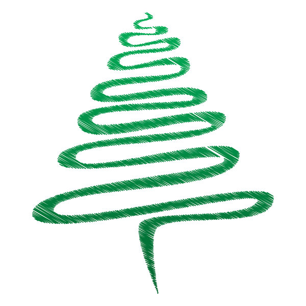 Xmas Tree Scribble Verde: 