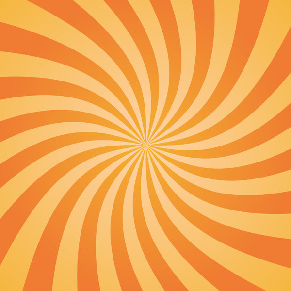 Orange Twist: Orange sunburst twist.  Textured background with lots of copy space.