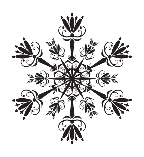 Snowflake: Abstract snowflake element.