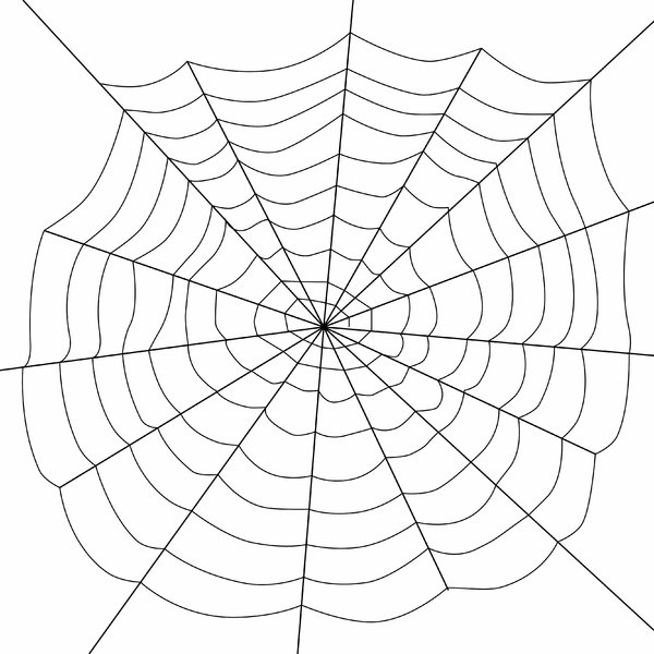 Spider's Web 2: Black web over white.