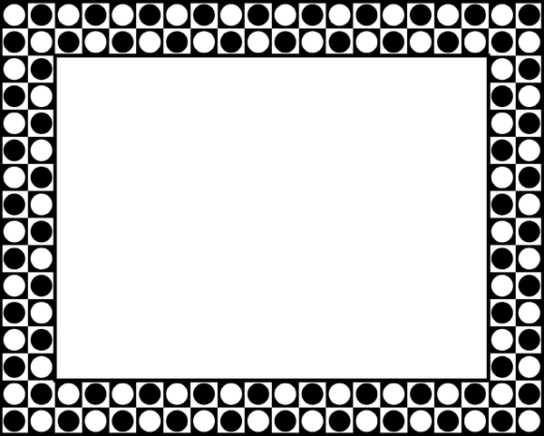 black and white geometric border