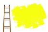 Decorating: Ladder against a wall with yellow paint marks