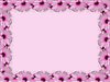 Floral Border 23: Pink floral border on blank page. Lots of copyspace. Would make a great banner or card, note or background. Looks much better in the large version.