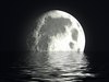 Moon and Water 2: A giant moon on a watery horizon.