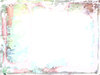 Grungy Border 3: A messy, grungy border or frame in orange, brown, pink, aqua, and yellow. Plenty of copyspace.