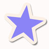 Star Sticker 4: A blue or violet pastel star sticker with a white border. Makes a great attention-getting announcement bubble, price tag or label.