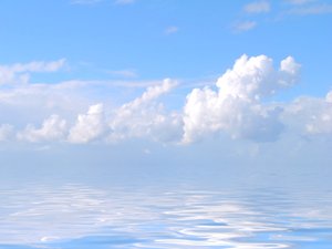 Clouds Over Water: Beautiful cloudy skies reflected in water. Photo and Graphic. Please remember that none of my images may be redistributed.