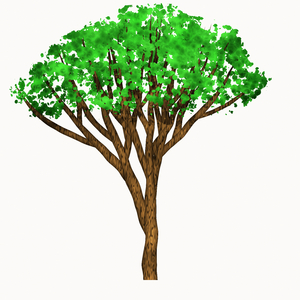 Belaubte Baum-Grafik 1: 