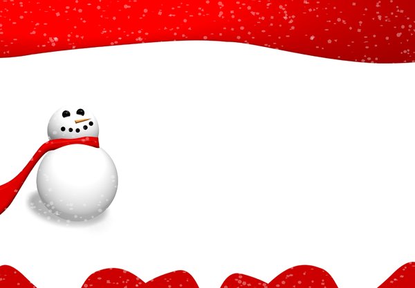 Snowman Graphic: Simple picture of a snowman with a snowy background and plenty of copyspace. Use within image licence or contact me.