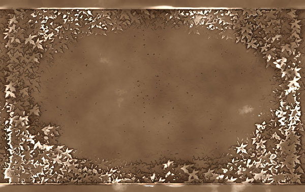 Bronze Plaque 2: A grungy bronze plaque with a 3D leafy border. Great banner, background, texture or element.