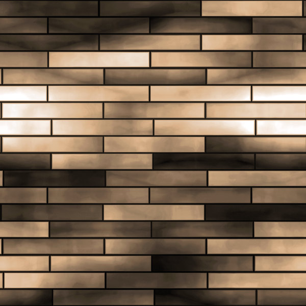 Graphic Bricks: A pattern of bricks in dark brown, black and beige.