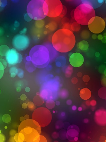 Bokeh or Blurred Lights 14: Bokeh, or blurred background lights in pink, red, yellow, purple and green. Suitable for a background, Christmas greetings, holiday greetings, texture, or fill.