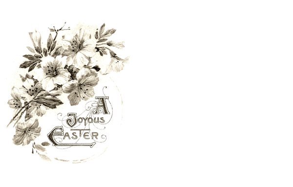Easter Card 6: A victorian Easter wish, made from a public domain image. Pretty and old fashined, it makes a nice Easter card or greeting.