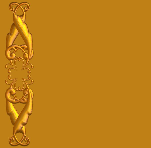 Golden Ornate Border 4: A golden ornate border or frame on a golden background. Very elegant and old fashioned in a classic style.