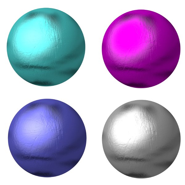 esferas coloridas texturizadas: 
