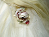 Wedding detail: Fabric rose on a wedding dress