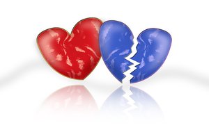 rood en blauw hart: 