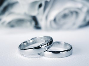 Anéis de casamento azuis: 