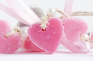 Heart soap: Soft pink heart shaped soap