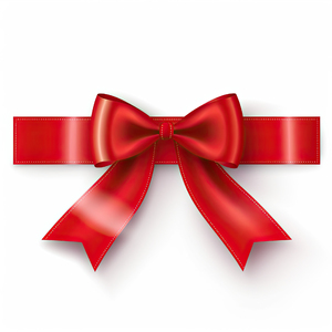 Red ribbon sign on transparent background 1 Vector Image